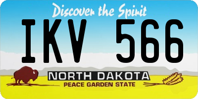 ND license plate IKV566