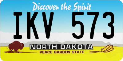 ND license plate IKV573