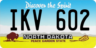 ND license plate IKV602