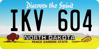 ND license plate IKV604