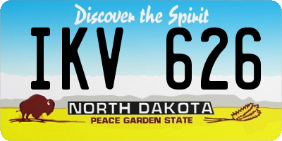 ND license plate IKV626