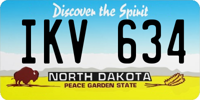 ND license plate IKV634