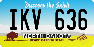 ND license plate IKV636