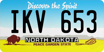 ND license plate IKV653