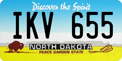 ND license plate IKV655