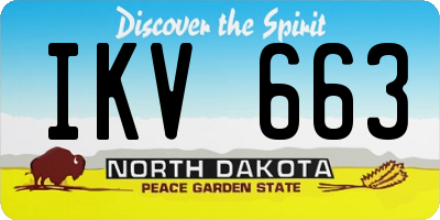 ND license plate IKV663