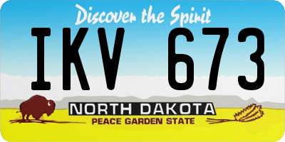 ND license plate IKV673