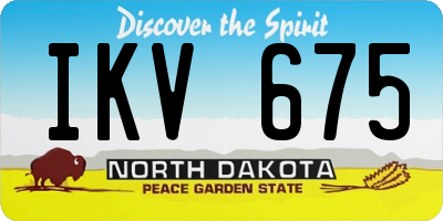 ND license plate IKV675