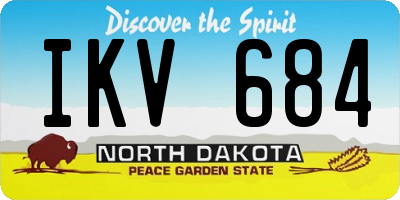 ND license plate IKV684