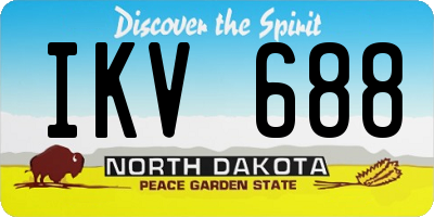 ND license plate IKV688