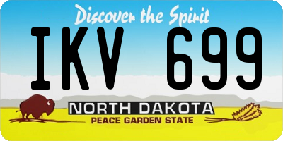 ND license plate IKV699