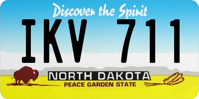 ND license plate IKV711