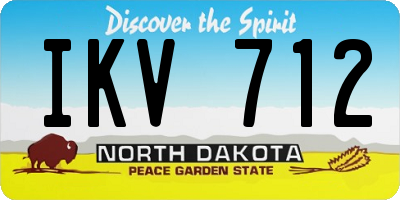 ND license plate IKV712