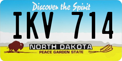 ND license plate IKV714