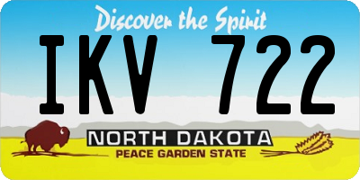 ND license plate IKV722