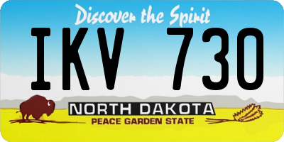 ND license plate IKV730