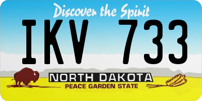 ND license plate IKV733
