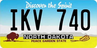 ND license plate IKV740