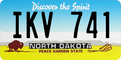 ND license plate IKV741