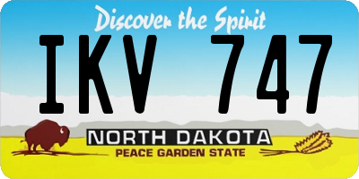 ND license plate IKV747