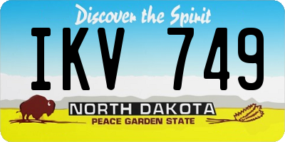 ND license plate IKV749
