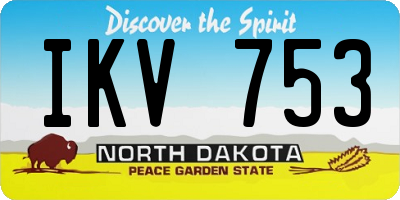 ND license plate IKV753