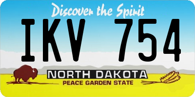 ND license plate IKV754