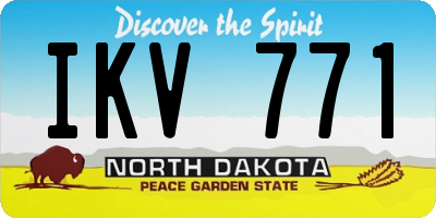 ND license plate IKV771