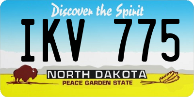 ND license plate IKV775