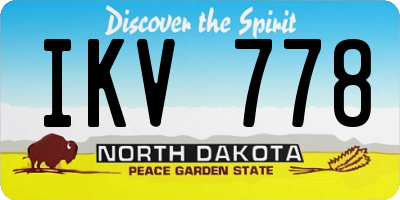 ND license plate IKV778