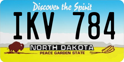 ND license plate IKV784