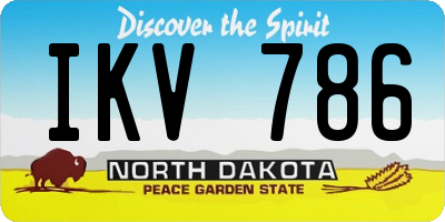 ND license plate IKV786