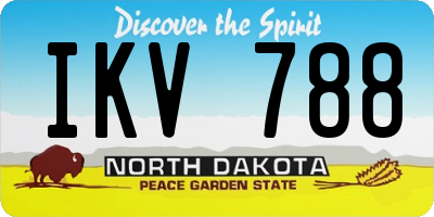 ND license plate IKV788