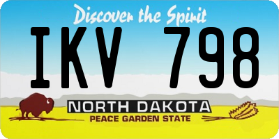 ND license plate IKV798