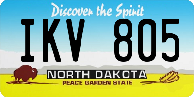 ND license plate IKV805