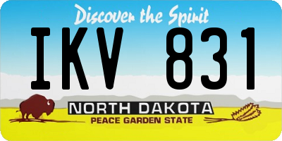 ND license plate IKV831