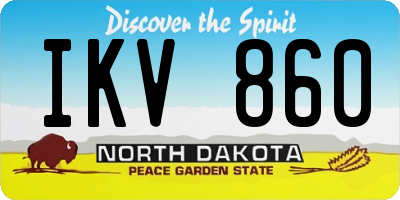 ND license plate IKV860