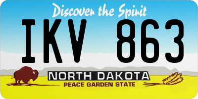 ND license plate IKV863