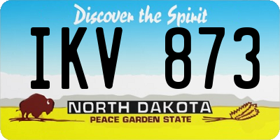 ND license plate IKV873