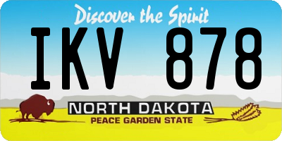 ND license plate IKV878