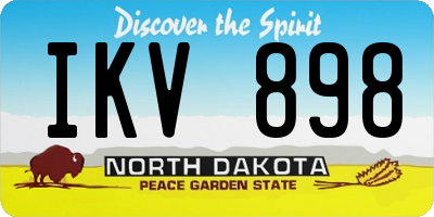 ND license plate IKV898