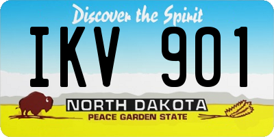 ND license plate IKV901