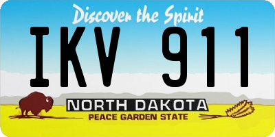 ND license plate IKV911