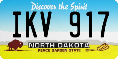 ND license plate IKV917