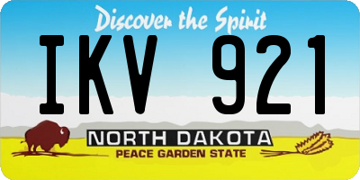 ND license plate IKV921