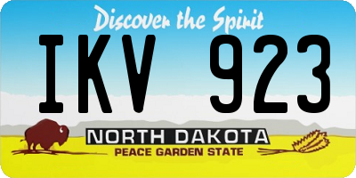 ND license plate IKV923