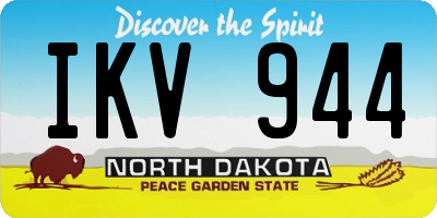 ND license plate IKV944