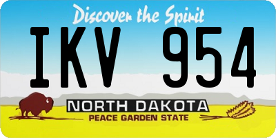 ND license plate IKV954