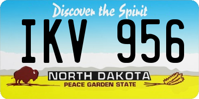 ND license plate IKV956