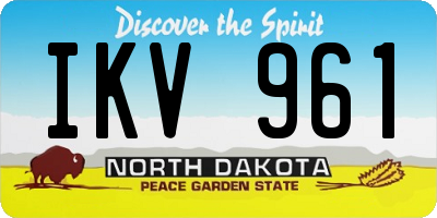ND license plate IKV961
